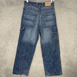 VTG Ecko Unltd Jeans Youth Sz 14 Blue Denim Relaxed Carpenter Baggy Pants 90s